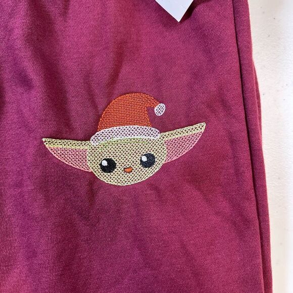 NWT Star Wars Plus Size Maroon Drawstring Waist Casual Pants “Grogu” - Size XXL - Picture 6 of 9